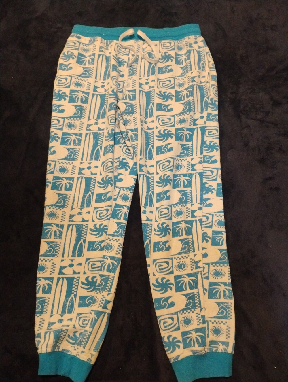 No Boundaries Men's Tropical Surf Graphic Lounge Joggers - M 32-34